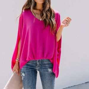 New Vici V neck dolman oversized statement blouse